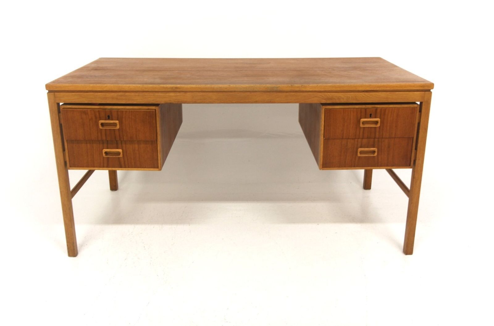 Scandinavian Desk In Teak And Oak, Sweden, 1960s photo vinterior