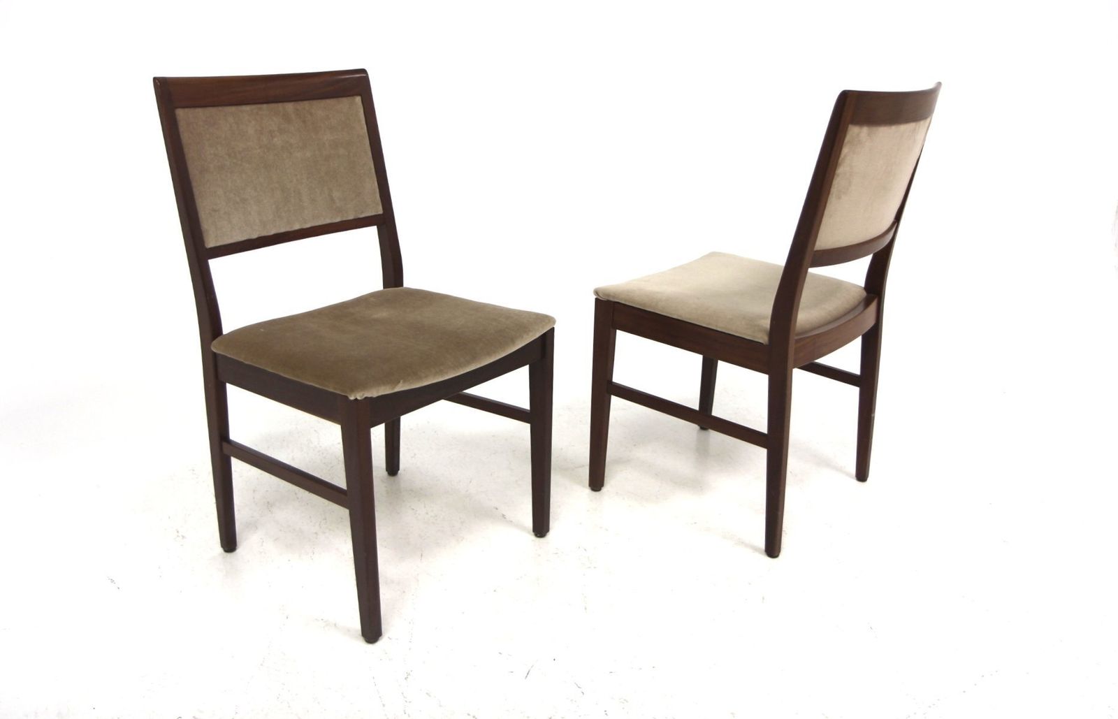 Scandinavian Walnut Chairs, Sweden, 1970s, Set Of 2