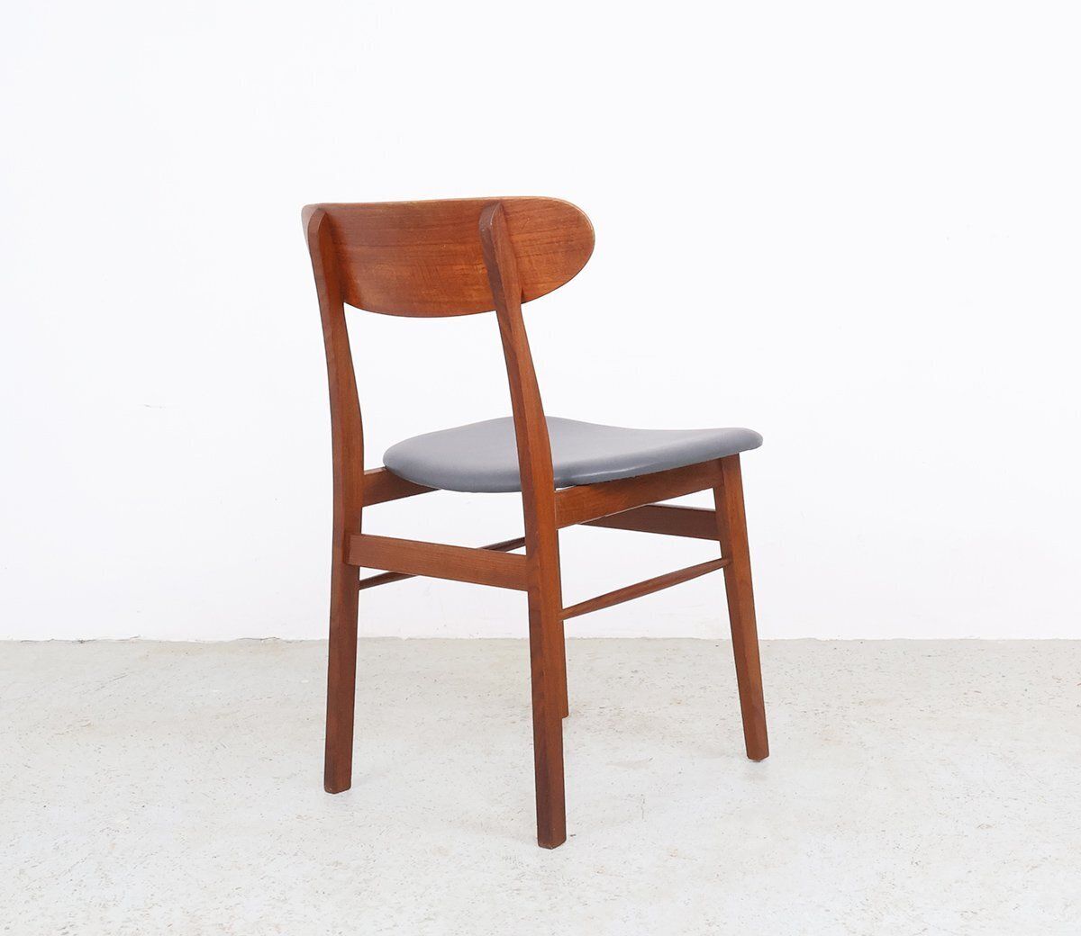 Teak Chairs With Grey Faux Leather From Farstrup Møbler, 1960s, Set Of 4 photo buy