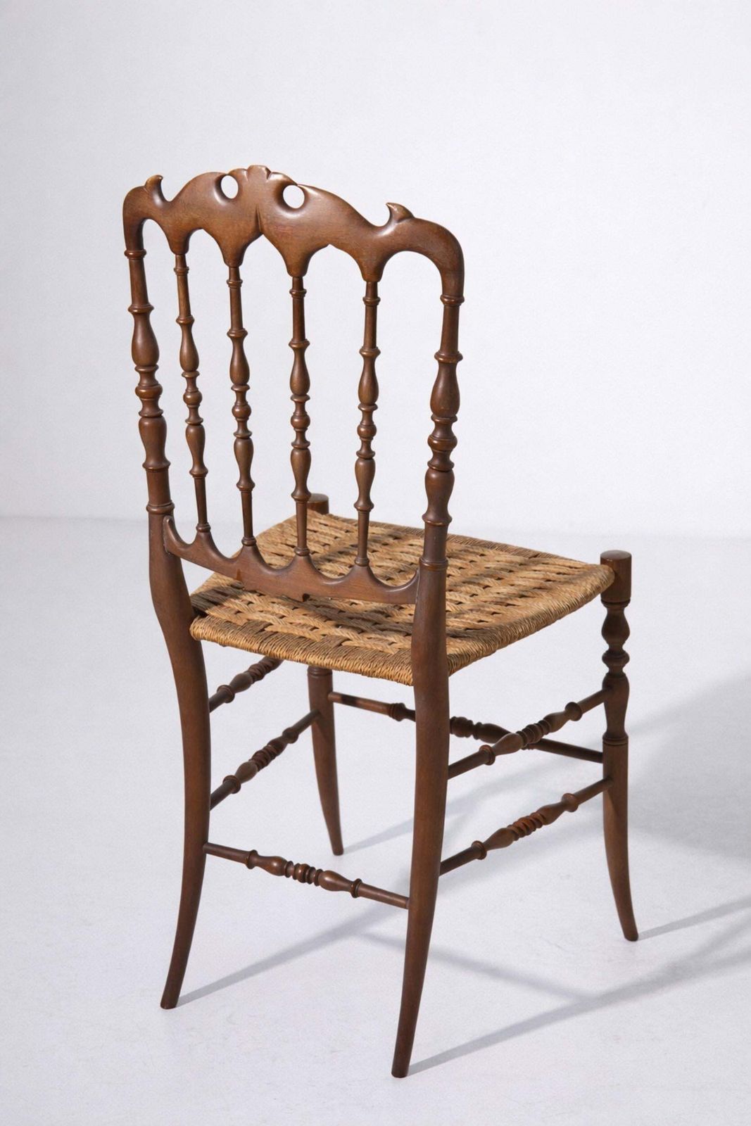 photo furniture Set Of Six Italian Chiavarine Chairs, Umbertino Model With Rope
