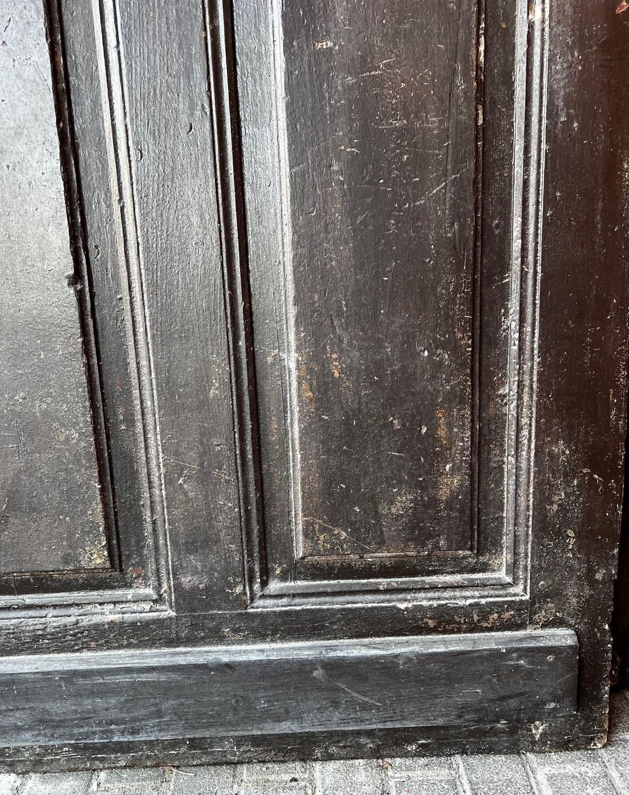 Entrance Door, Black Lacquered Main Door Single Leaf, Italy photo 2304.0
