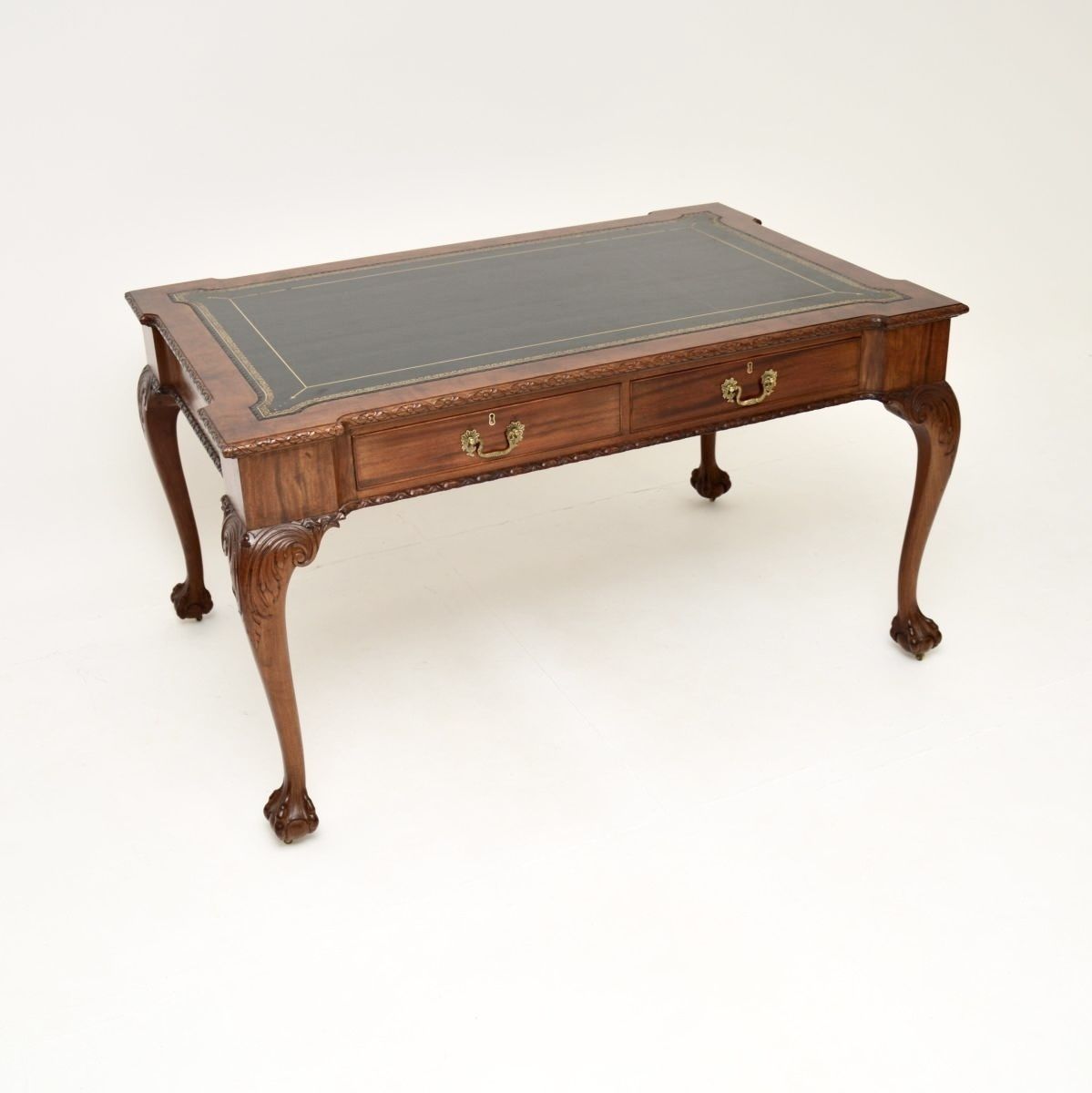 Antique Mahogany Chippendale Revival Desk By Gillows