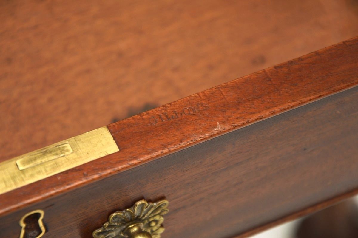Antique Mahogany Chippendale Revival Desk By Gillows photo vintage