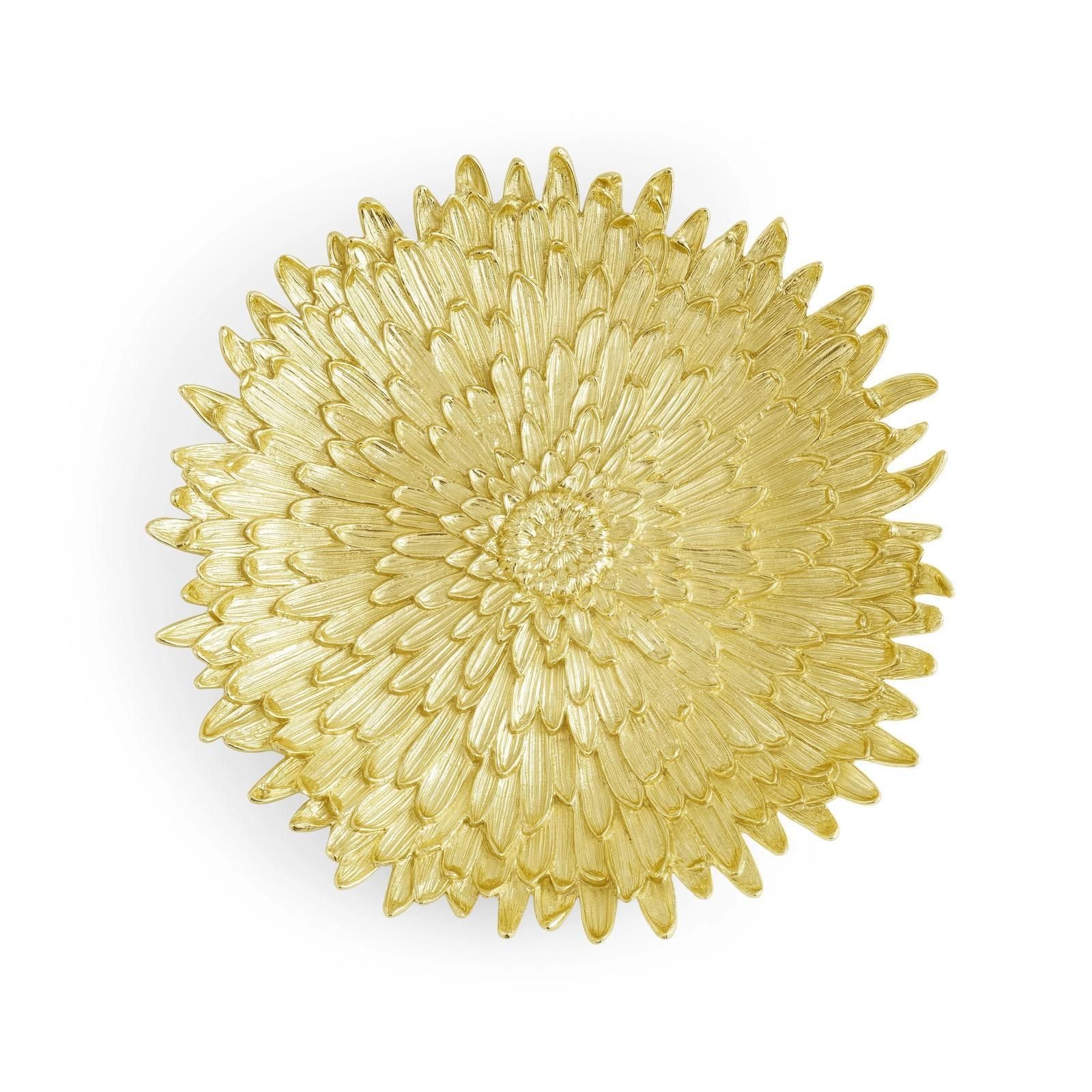 Pair Of Contemporary Gold Tone Metal Centerpiece Platter photo 1188.0