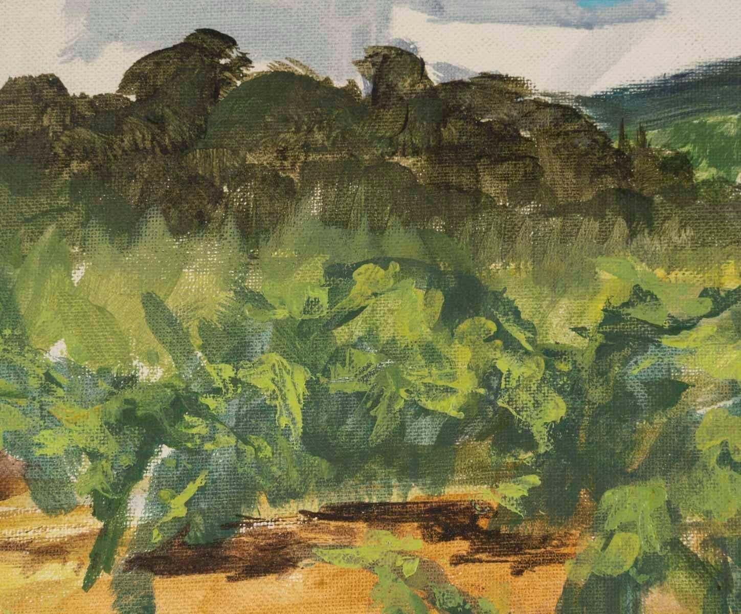 Oil On Cardboard, Landscape Painting By Evelyne Luez. photo 799.0