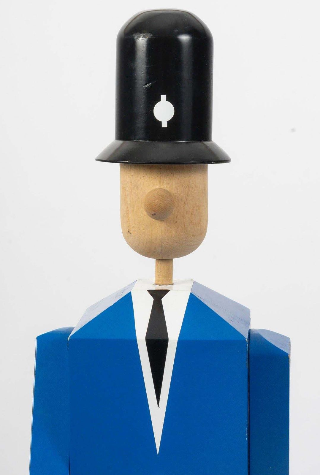 Painted Wood Sculpture Of A Bobby With Movable Feet, Arms And Head, 20th Century photo furniture