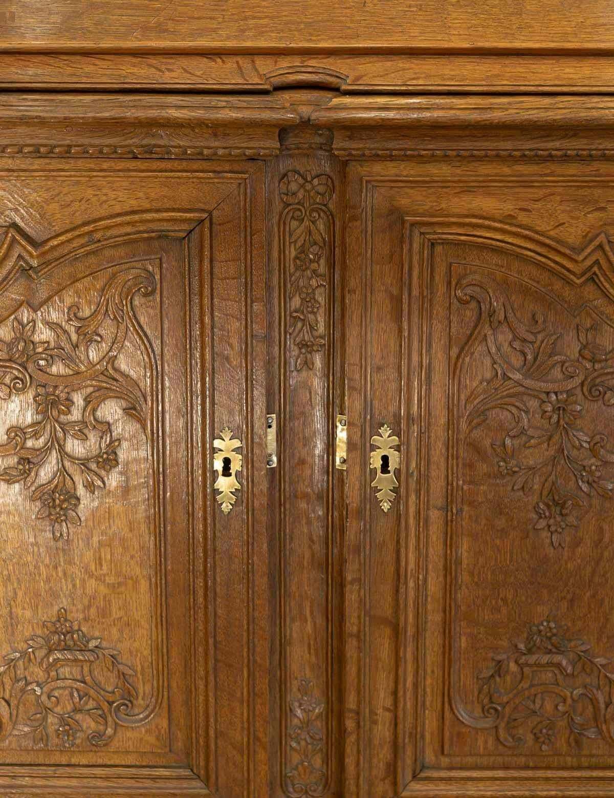 19th Century Sideboard Forming A Sloping Desk, Carved Oak, Napoleon III Period. photo furniture