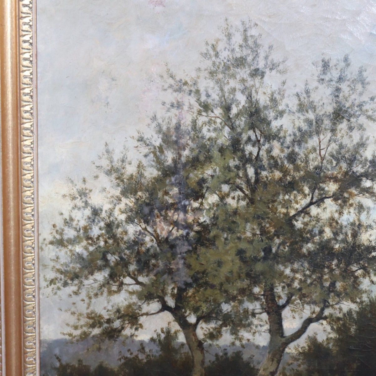 Art J. Paulman, River Landscape, Oil Painting On Canvas, Late 19th Century, Framed photo
