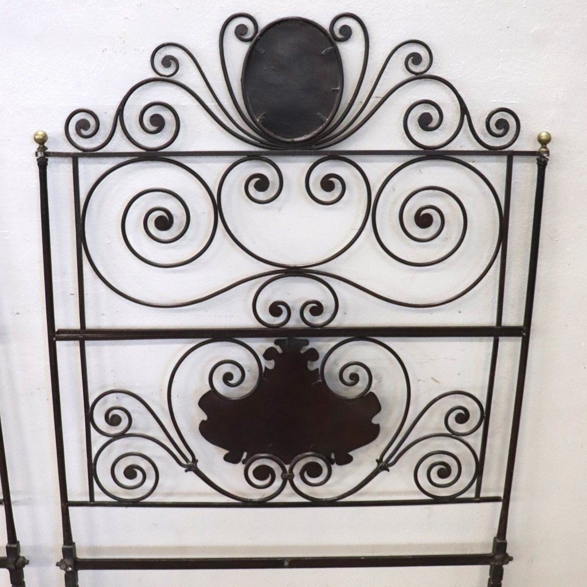 4277.0 Antique Early 19th Century Headboards In Wrought Iron, Set Of 2 photo