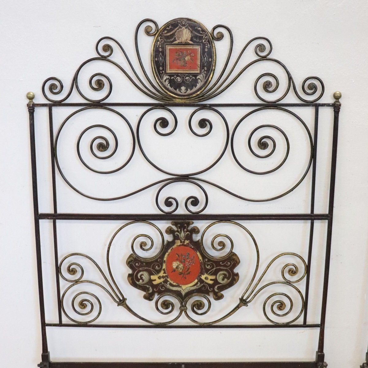 photo buy Antique Early 19th Century Headboards In Wrought Iron, Set Of 2