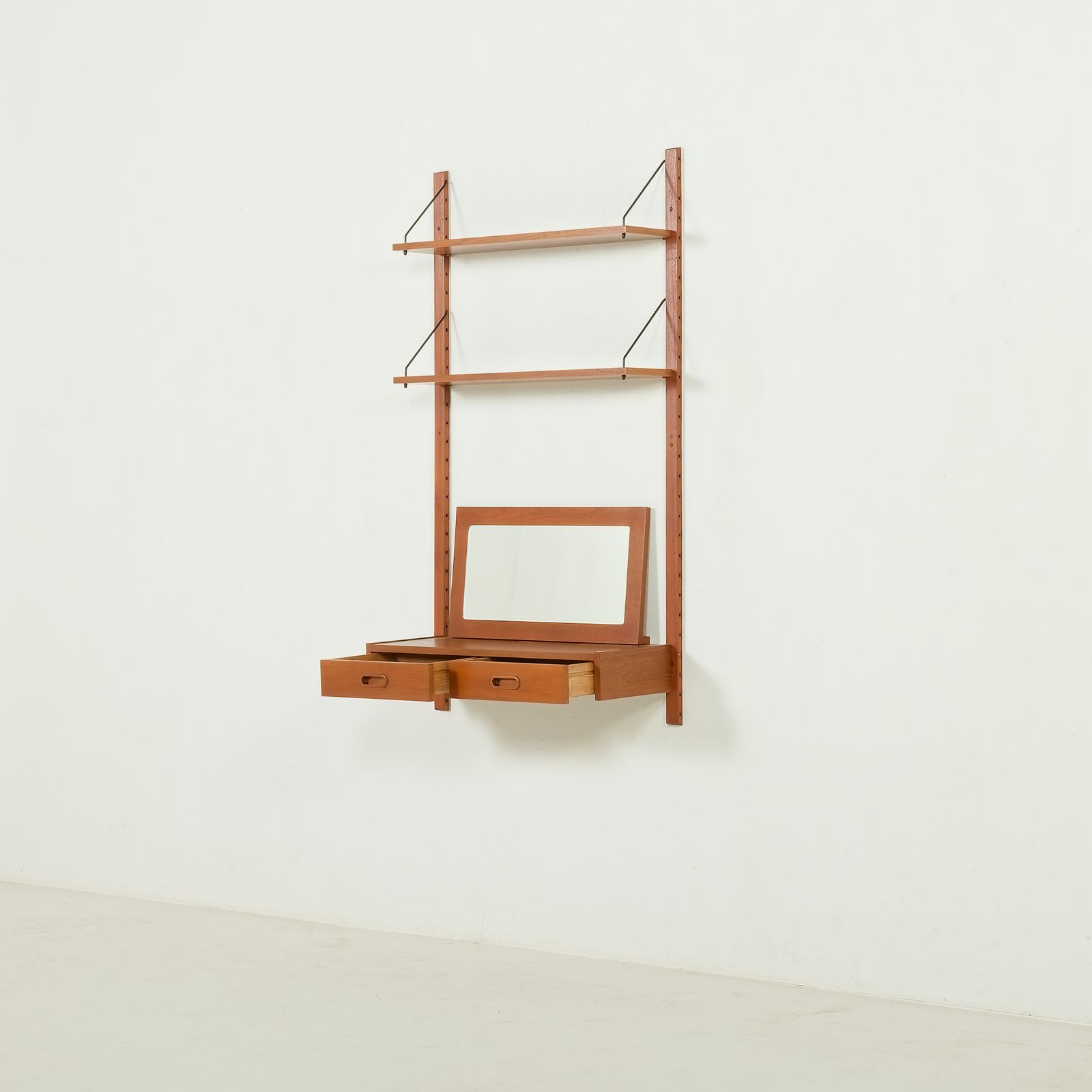 Scandinavian Mid Century Wall Unit With A Console And A Mirror, Denmark, 1970s photo 961.0