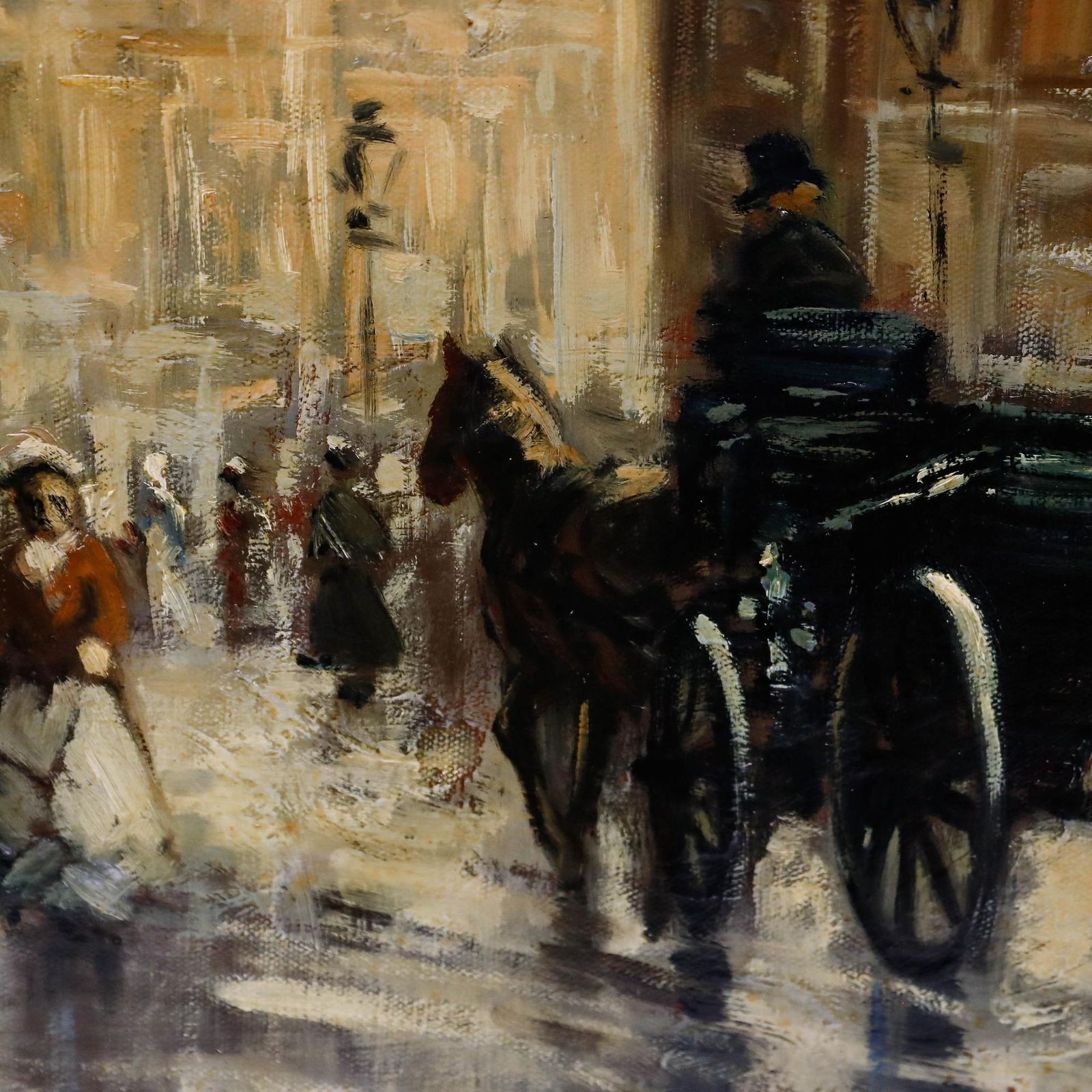 Jacob London (1872 1953)   Early 20th Century Oil, Parisian Street Scene photo buy