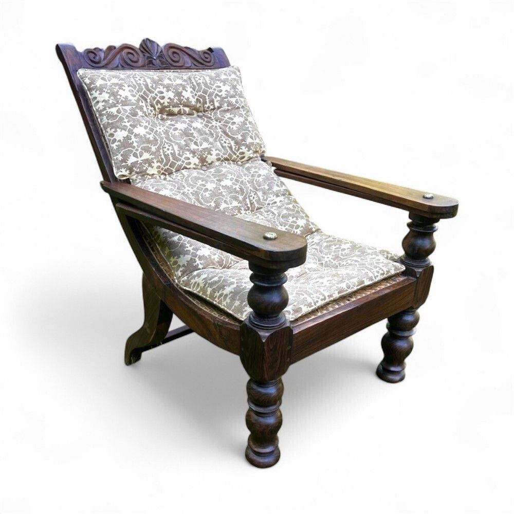Fine 19th Century Anglo Indian Bombay Rosewood Planters Chair photo Furniture