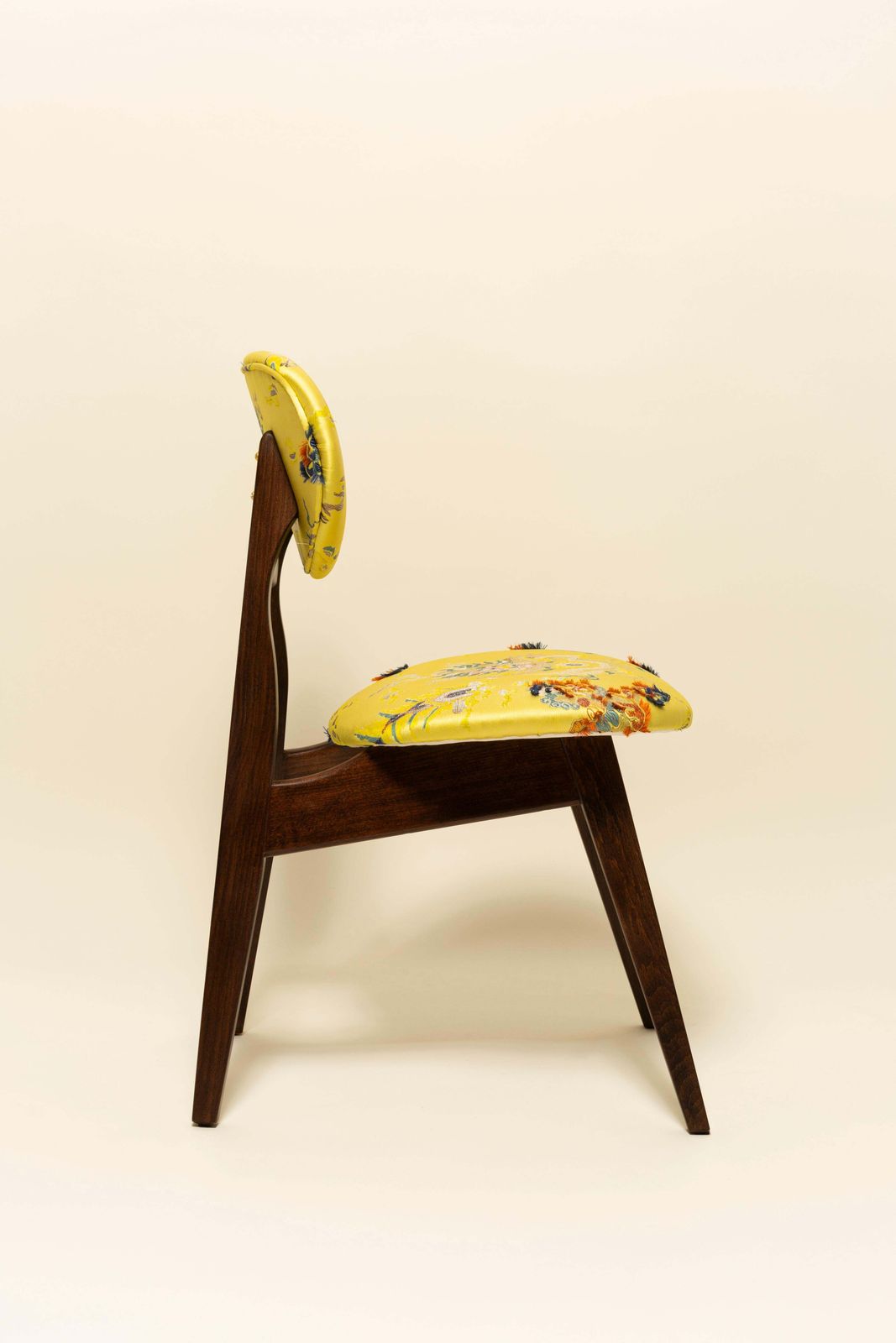 Mid Century Mushroom Chair, Yellow Jacquard, Dedar, By J. Kedziorek, 1960s photo buy