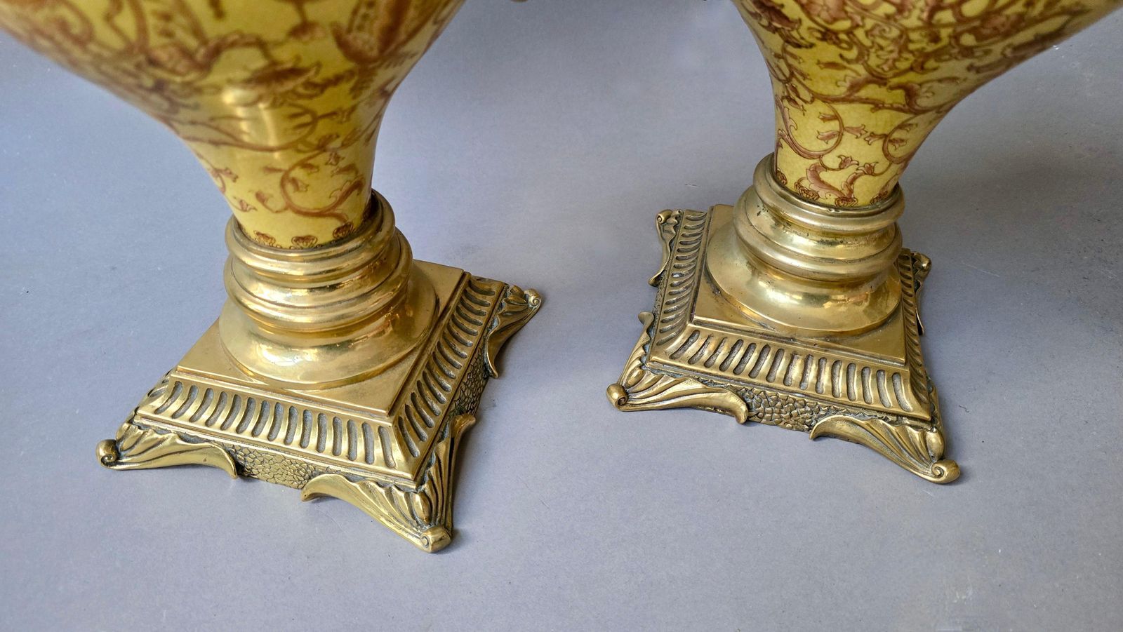 photo furniture Pair Of French Napoleon III Ormolu Mounted Sevres Style Cassolettes