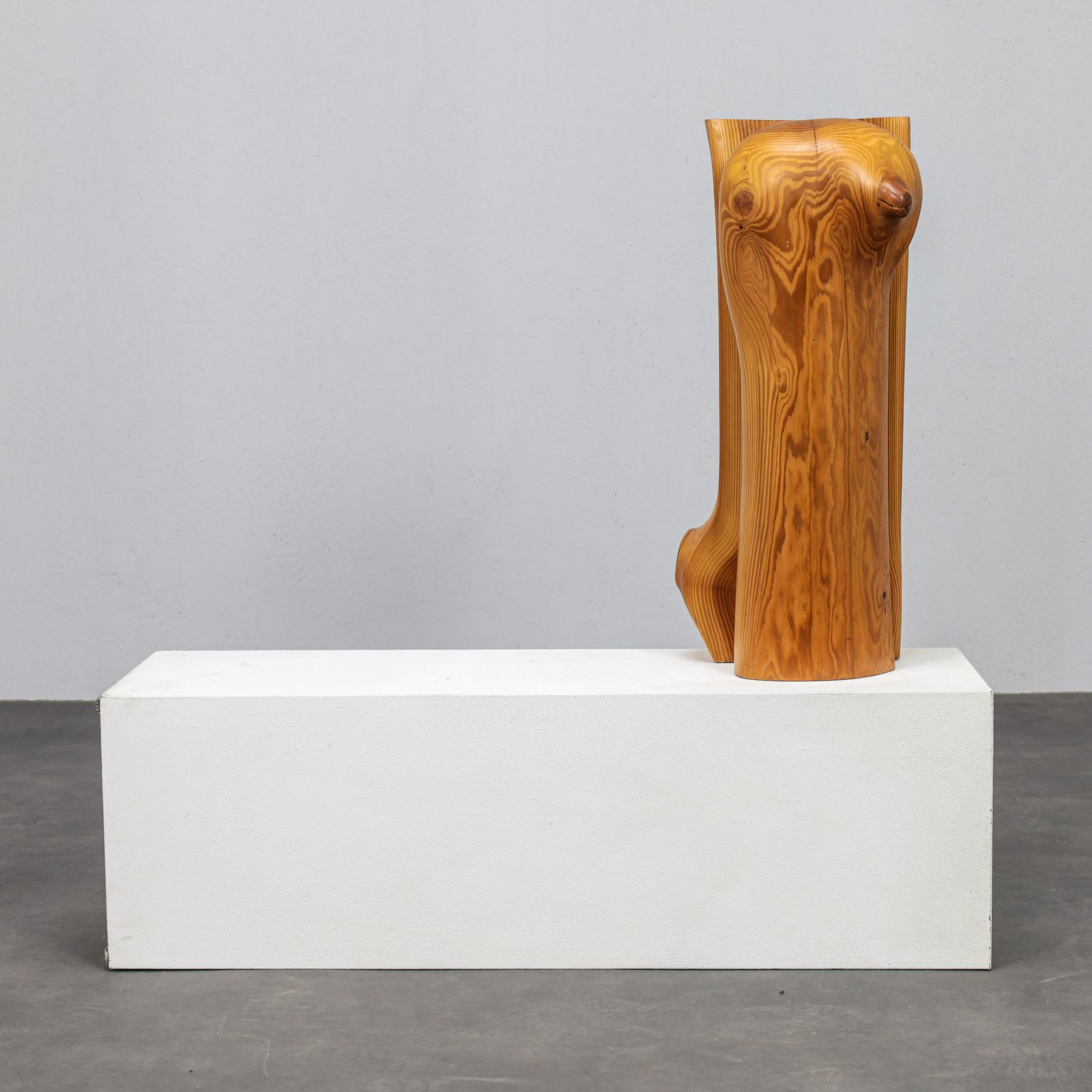 Pair Of Pinewood Sculptures By Ineke Van Zuuren, 1970s photo furniture