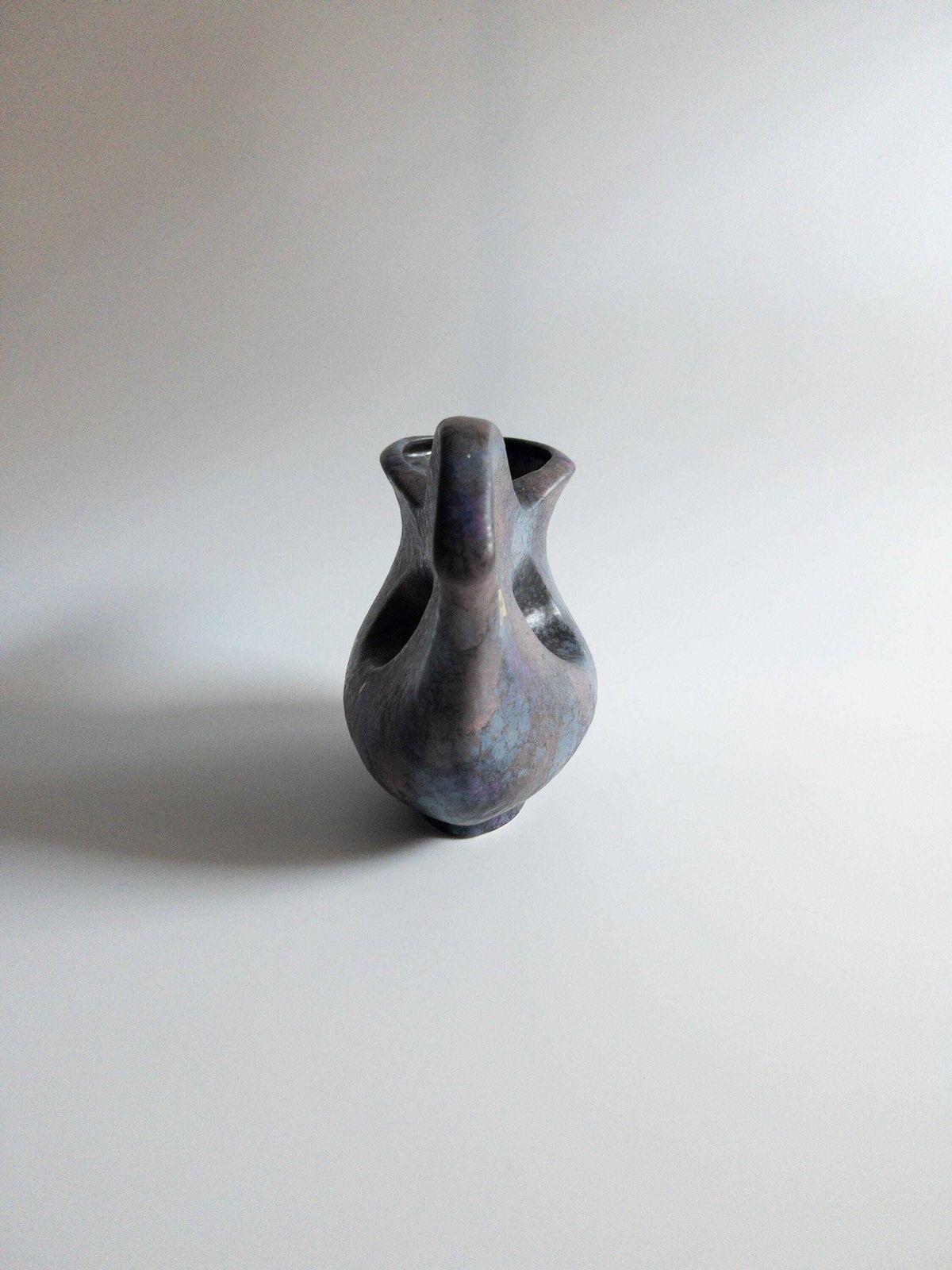 Ruscha Purple Bird Vase   West German Art Pottery   Form G 1 photo 80.0