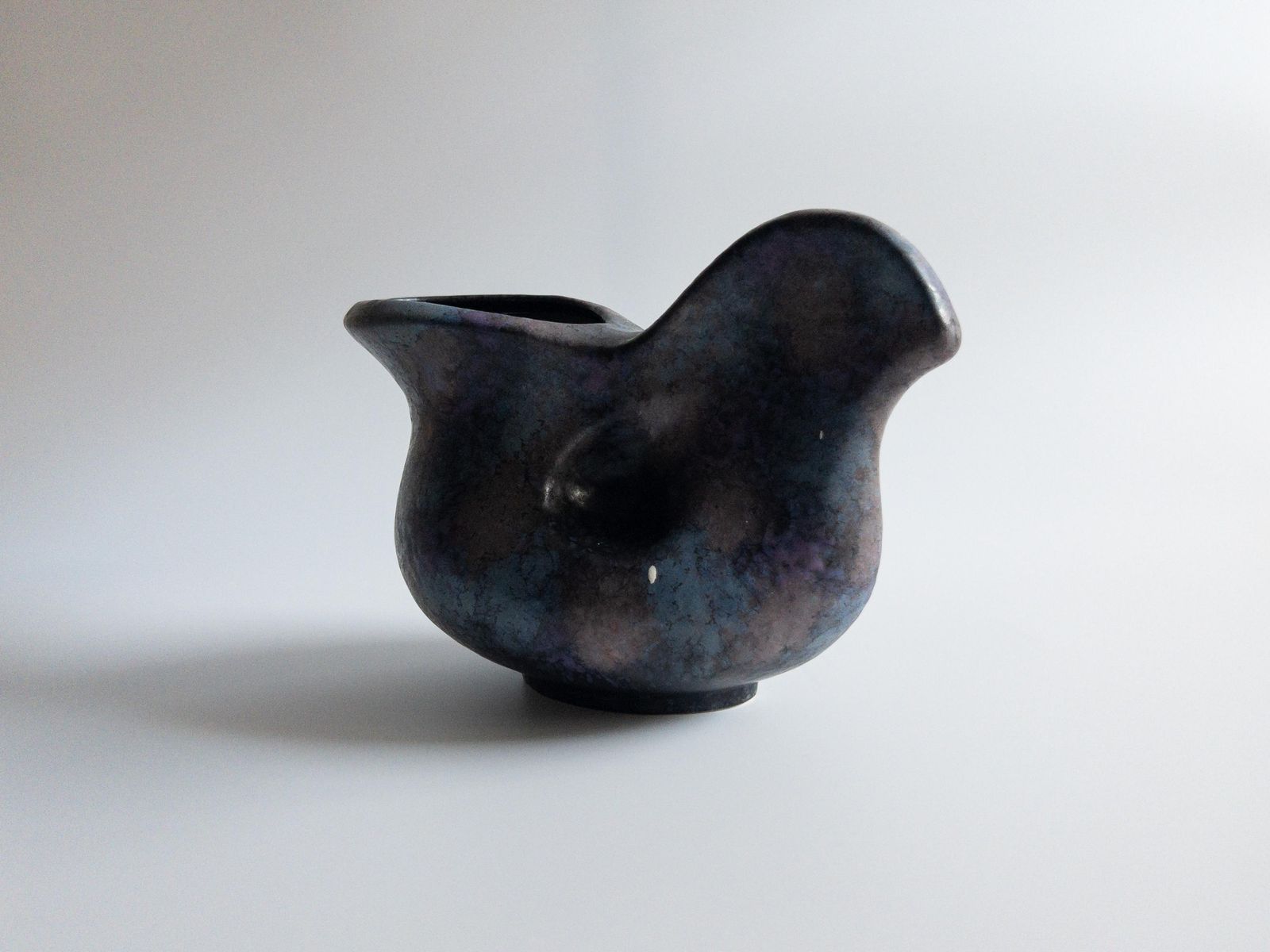 Ruscha Purple Bird Vase   West German Art Pottery   Form G 1 photo vinterior
