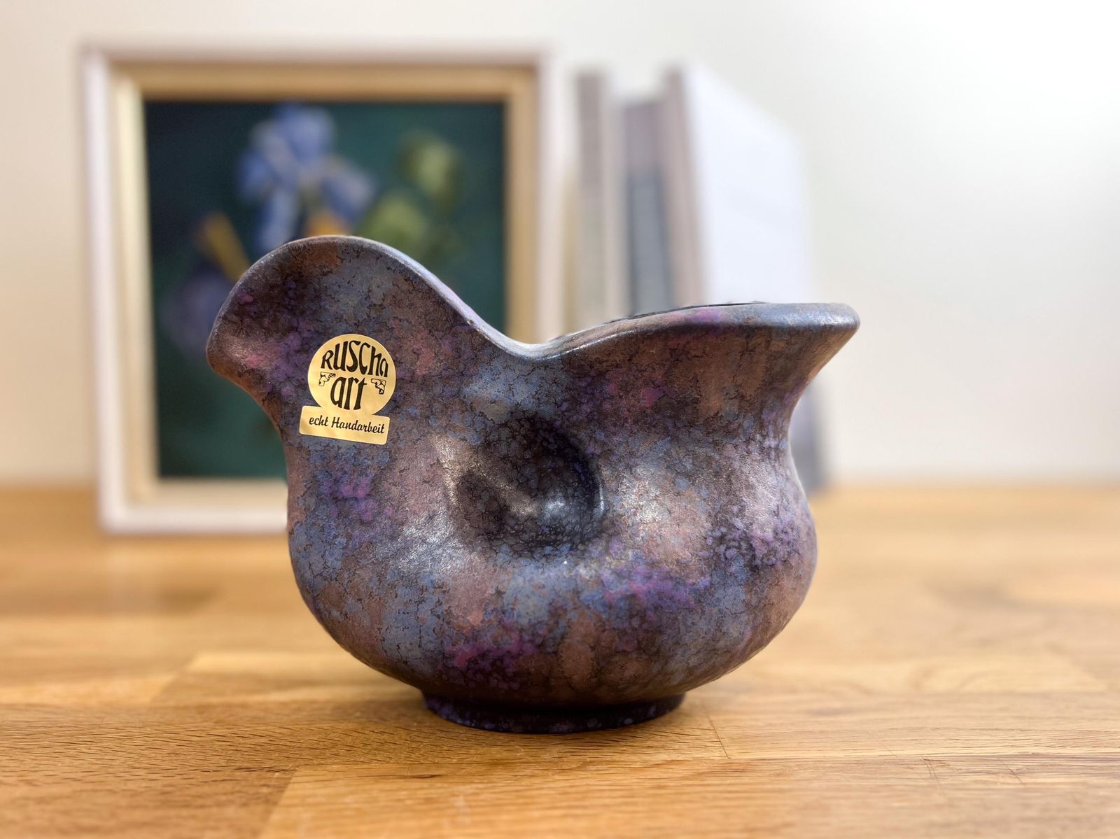 Home Decor Ruscha Purple Bird Vase   West German Art Pottery   Form G 1 photo