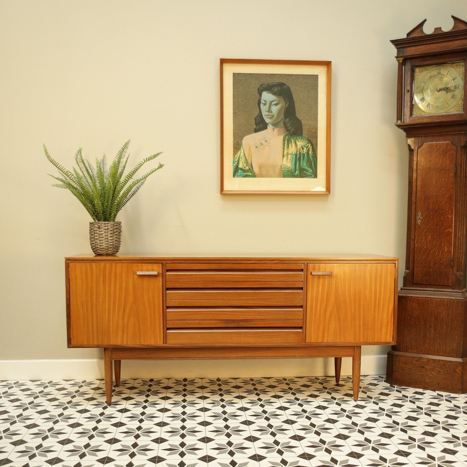 White And Newton Teak Mid Century Sideboard