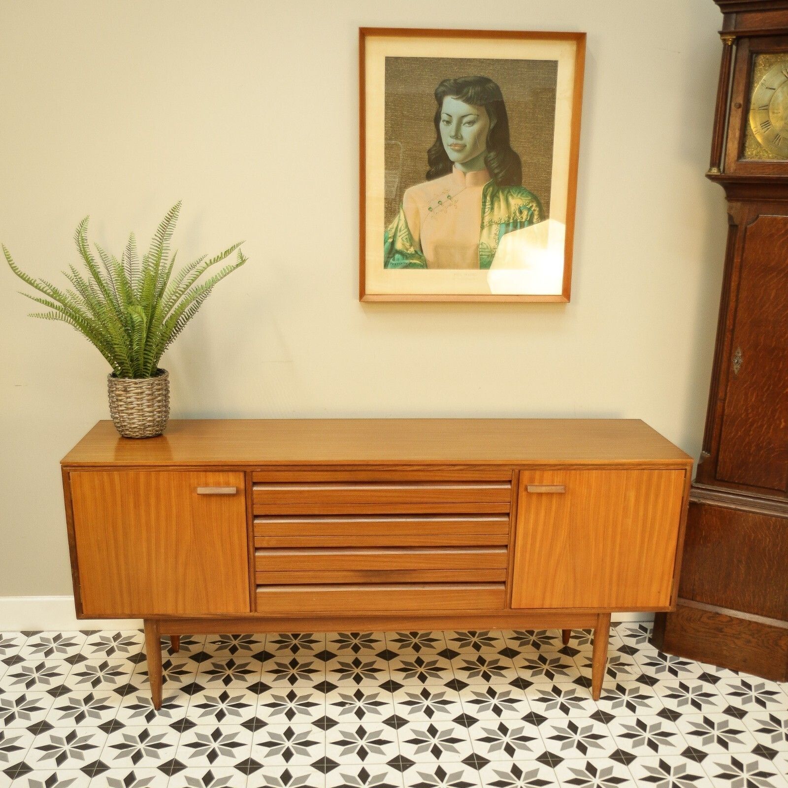 White And Newton Teak Mid Century Sideboard photo furniture