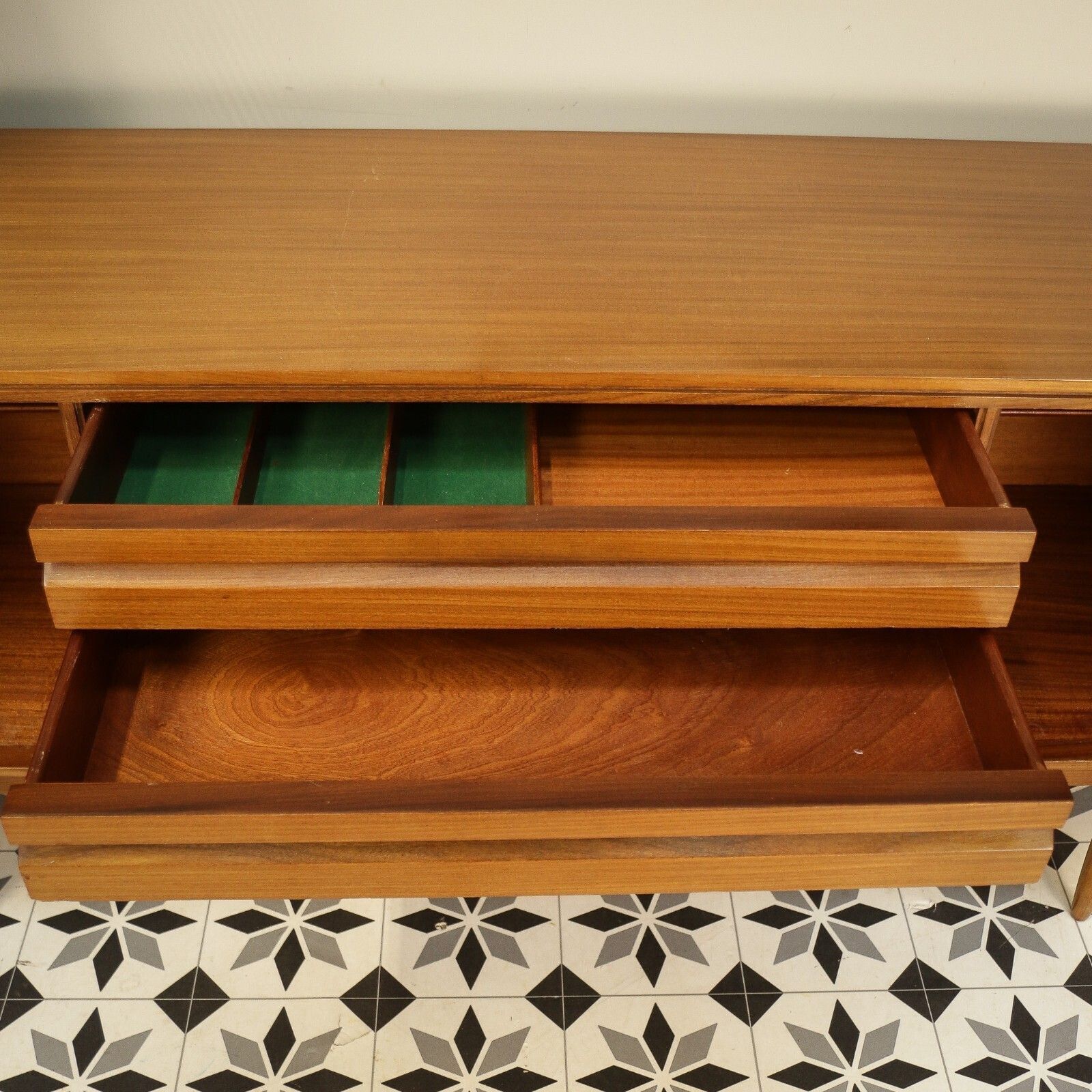 675.0 White And Newton Teak Mid Century Sideboard photo