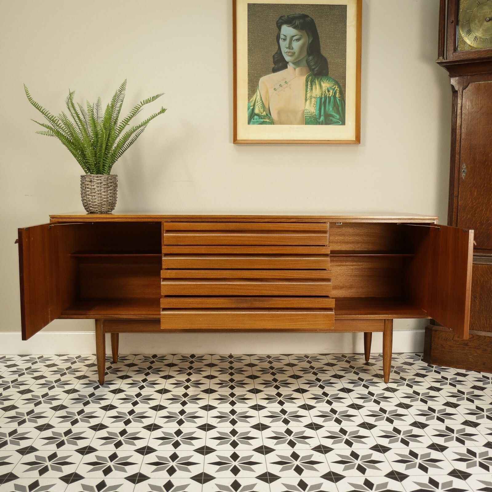 photo vintage White And Newton Teak Mid Century Sideboard