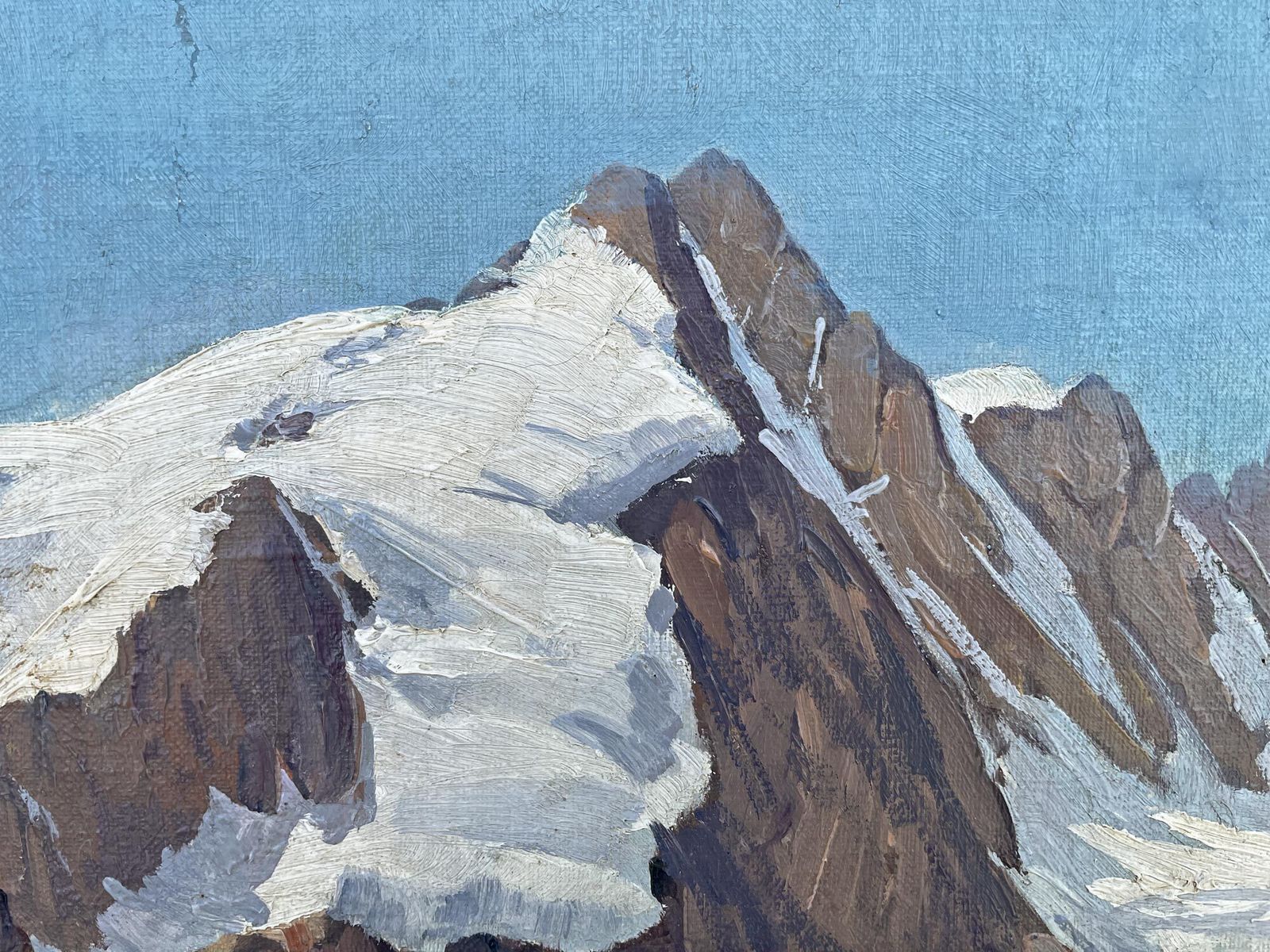 Mont Blanc – Oil Painting On Panel – Karl Böttner, 1939 photo buy