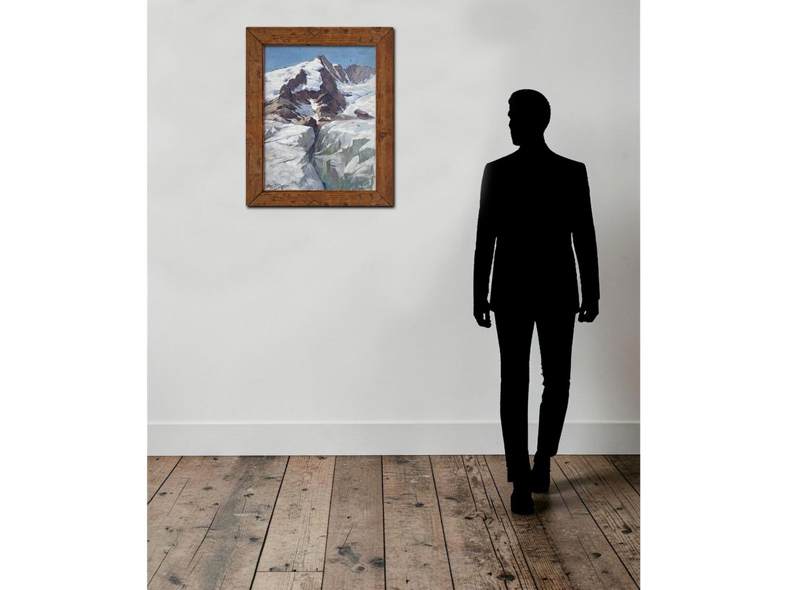 photo for sale Mont Blanc – Oil Painting On Panel – Karl Böttner, 1939