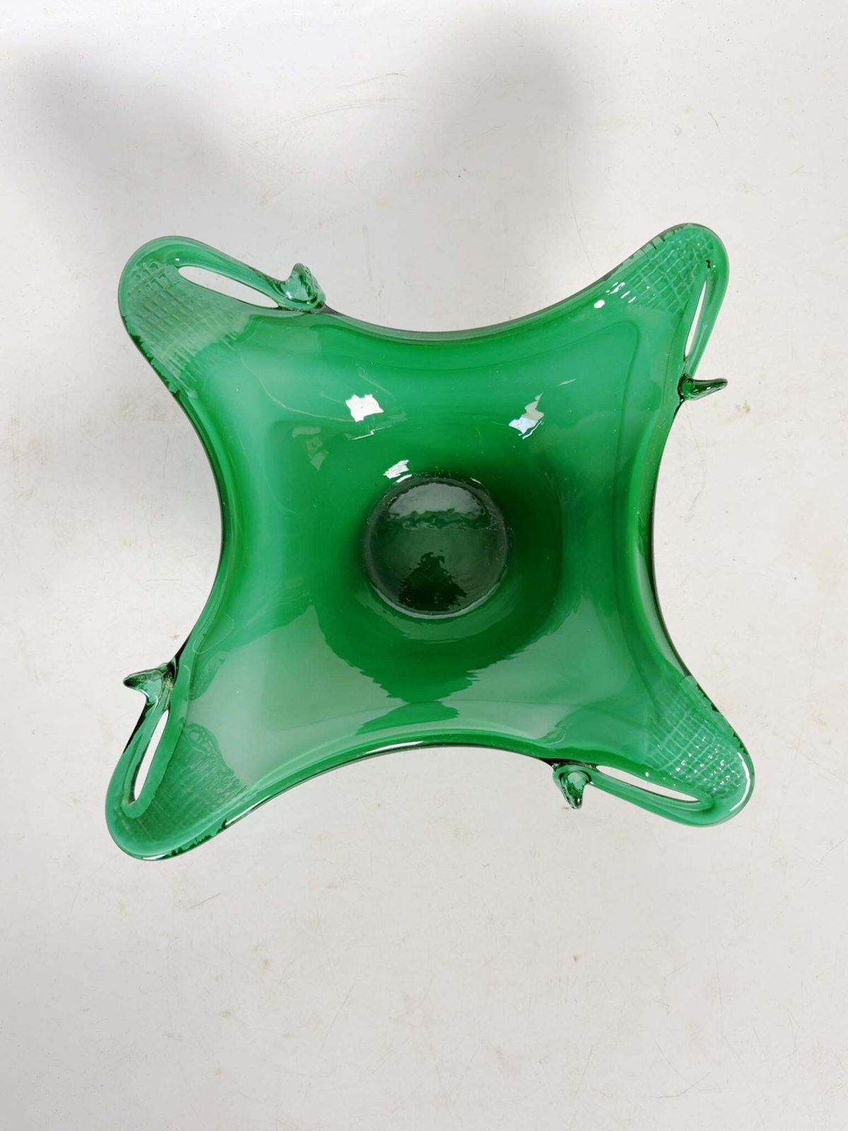 Green Glass Ashtray, France, 1960 photo for sale
