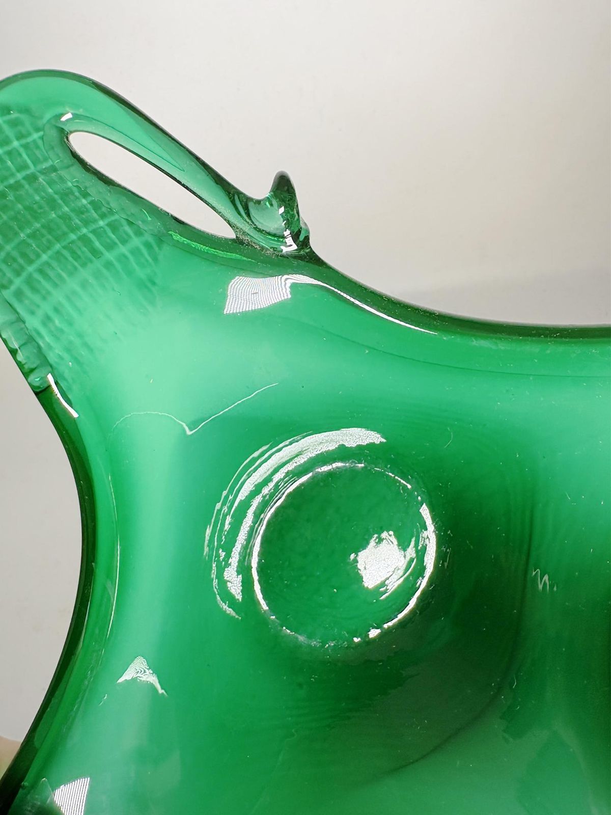 Green Glass Ashtray, France, 1960 photo buy