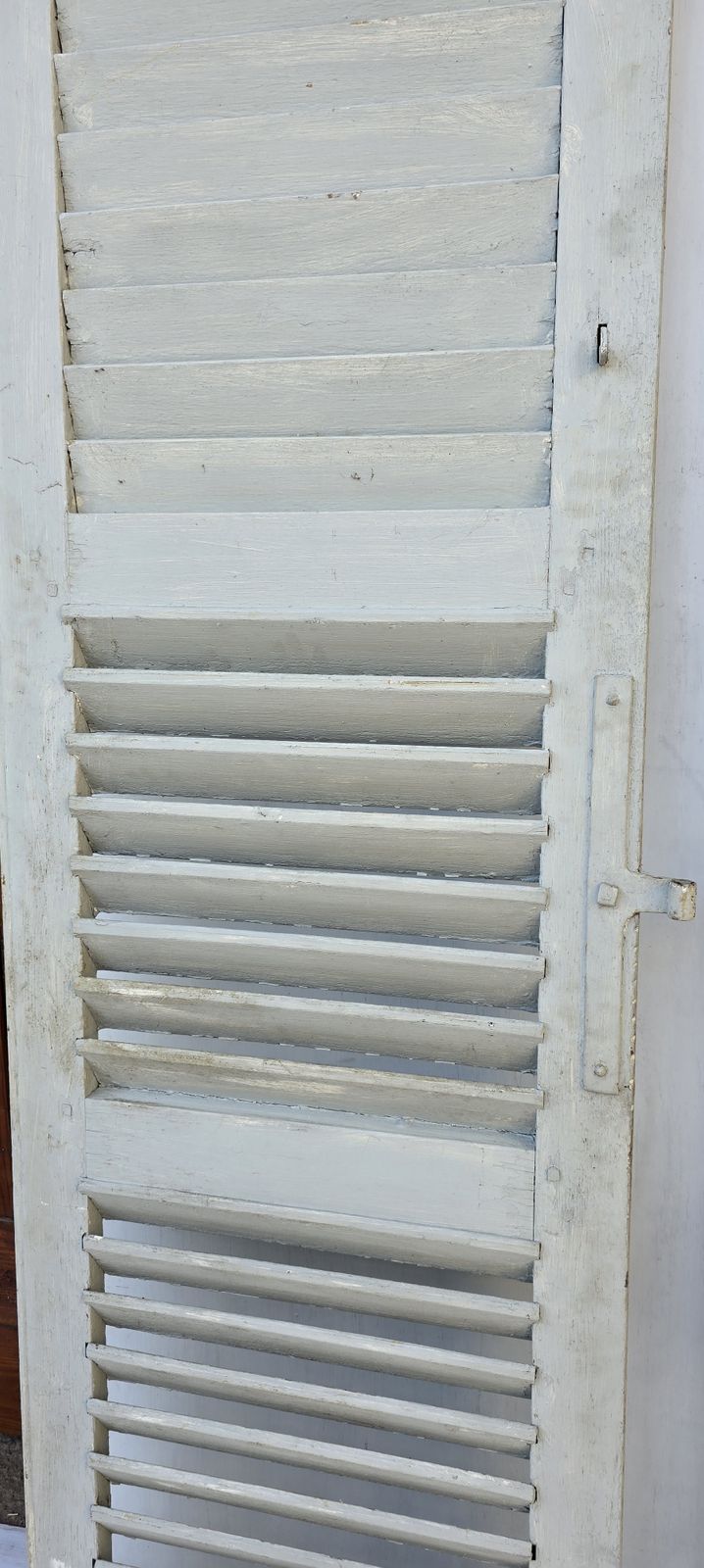420.0 A Pair Of Tall Antique French Louvred Shutters photo