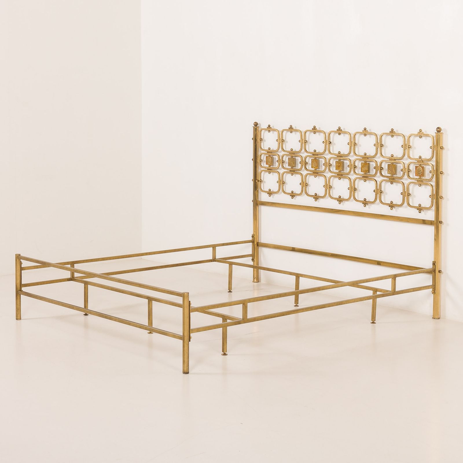 Italian Brass Bed By Ciansky, Shelba And Luciano Frigerio For Frigerio Di Desio, 1960s