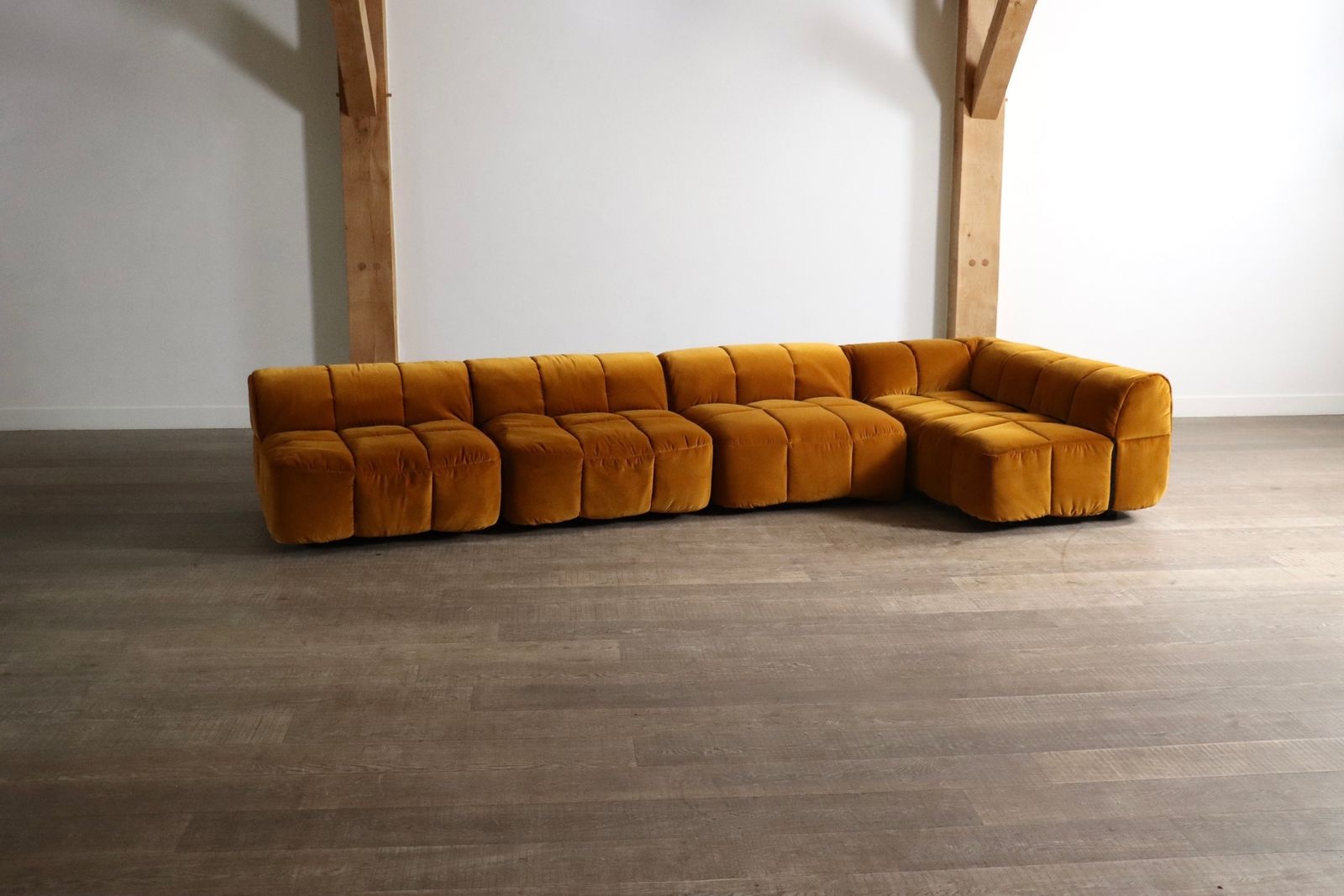 Arflex Strips Sofa Door Cini Boeri In Fluweel, Italië 1968