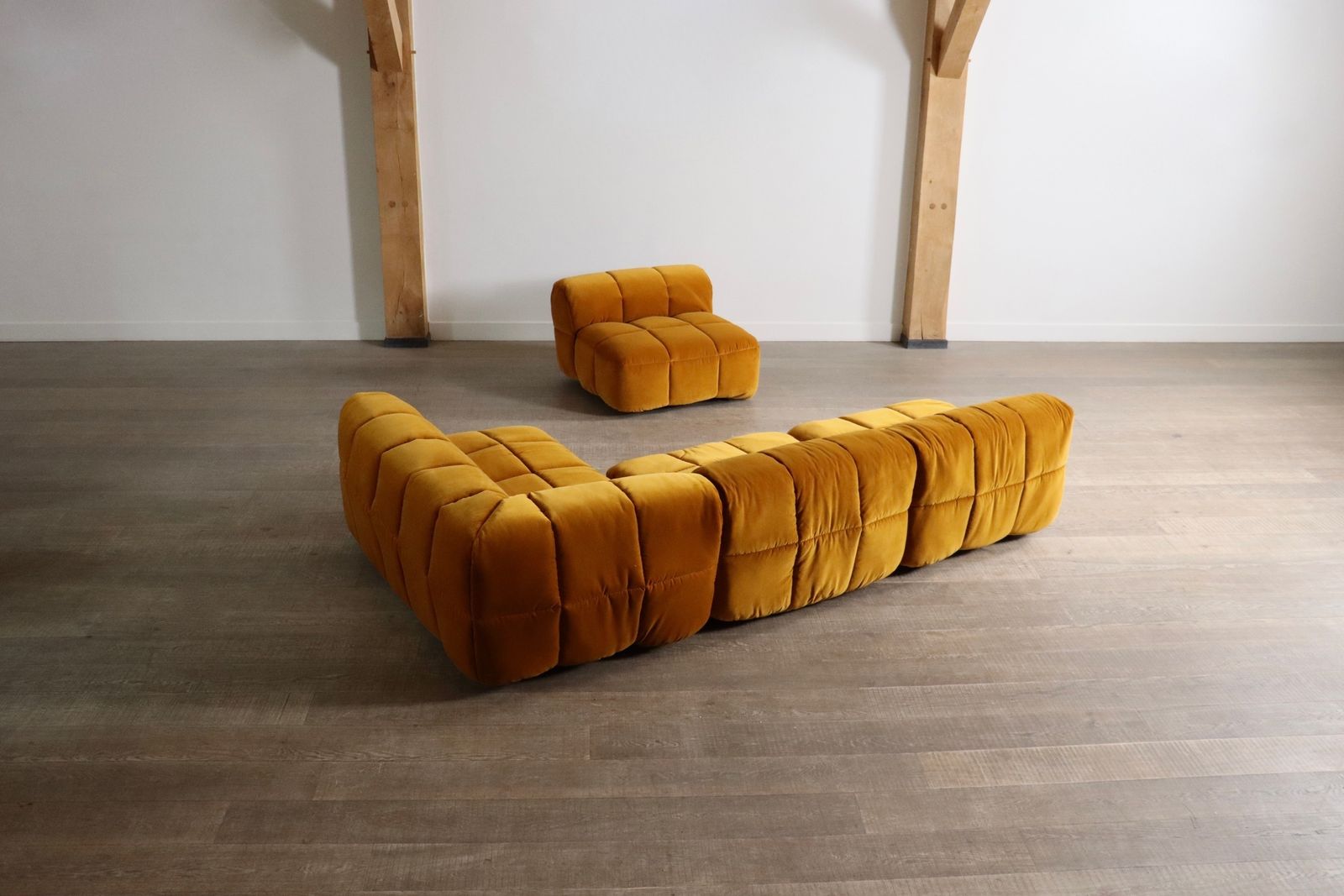 8052.0 Arflex Strips Sofa Door Cini Boeri In Fluweel, Italië 1968 photo