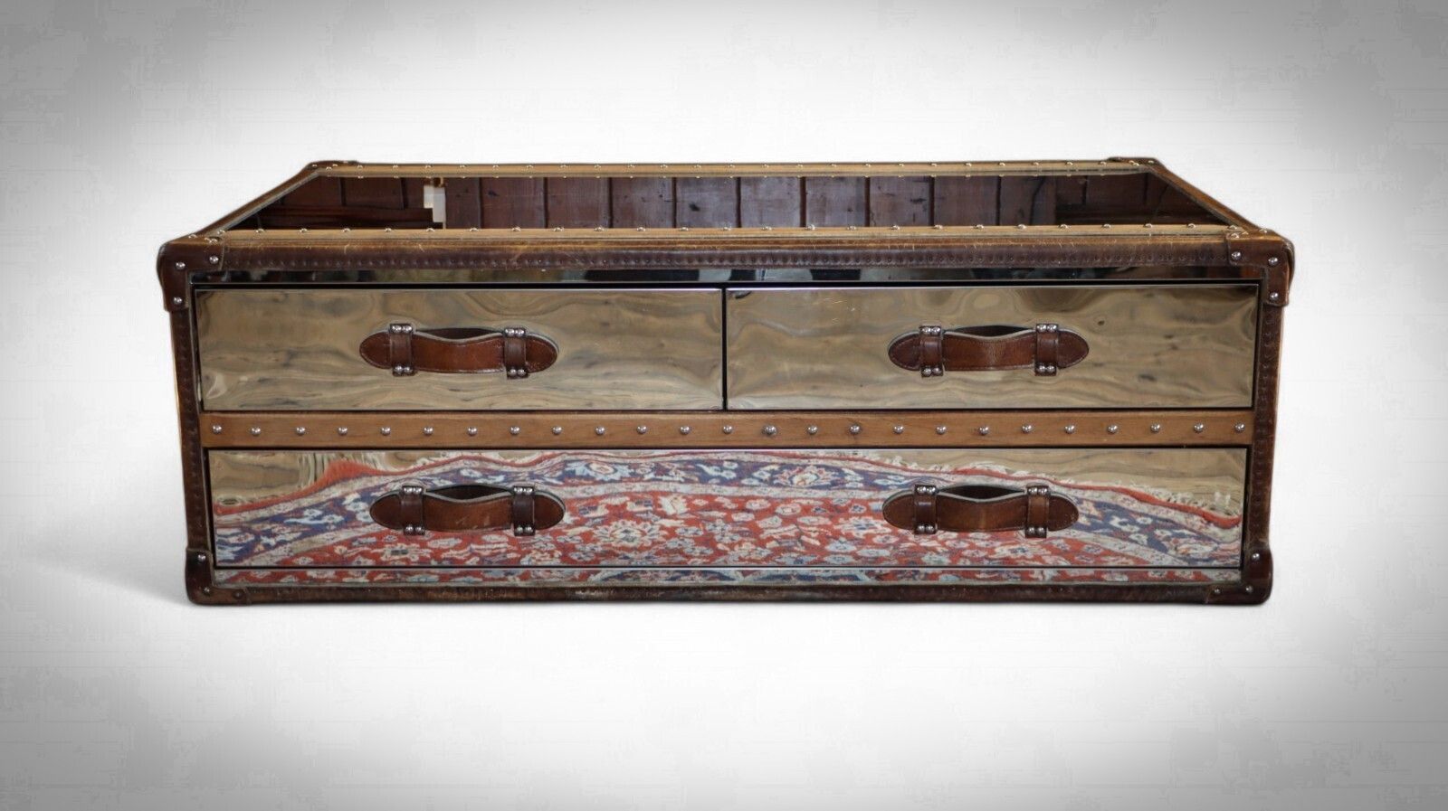 Stunning Timothy Oulton Stoneyhurst Large Coffee Table Shiny Steel photo furniture