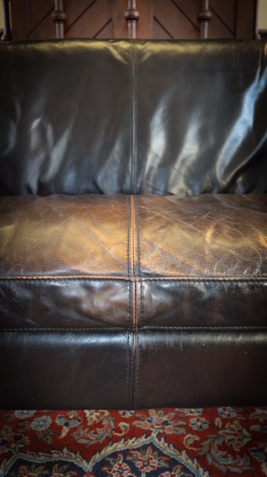 Stunning Timothy Oulton Halo Reggio 2 Seater Leather Sofa Destroyed Black photo vintage