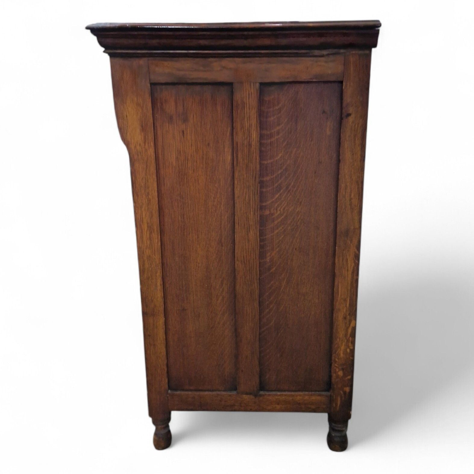 photo vintage Victorian Oak Sideboard Carved Cabinet 3 Door 3 Drawer Ornate Side Cupboard