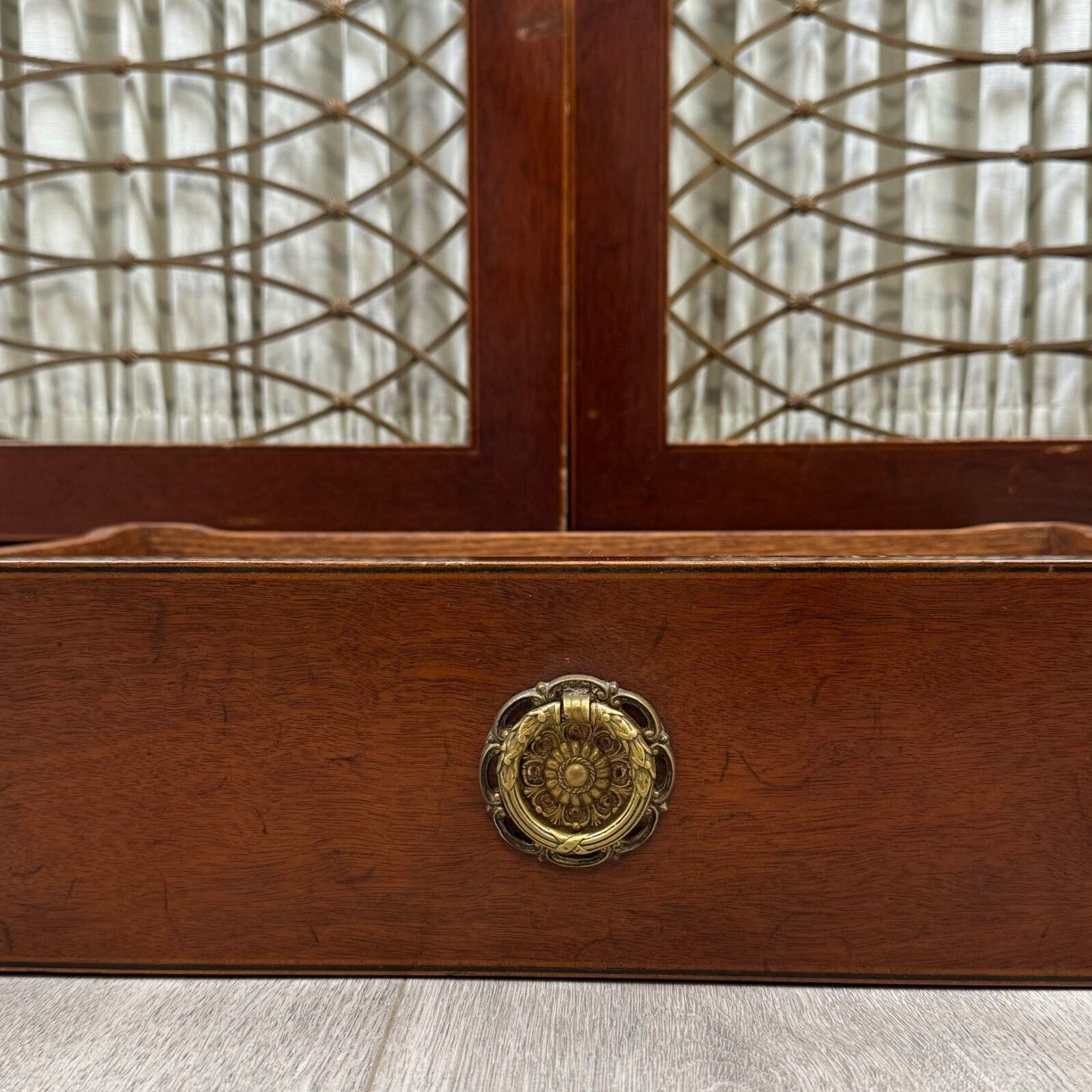 625.0 Antique 19th Century Regency Style Cupboard In Mahogany ( Af 5438 ) photo