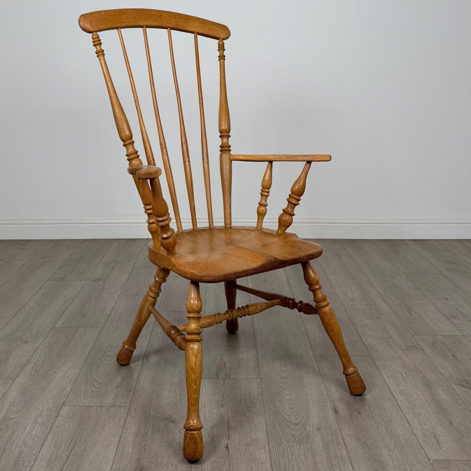Antique 20th Century Farmhouse Windsor Armchair In Oak ( Af 5430 ) photo buy