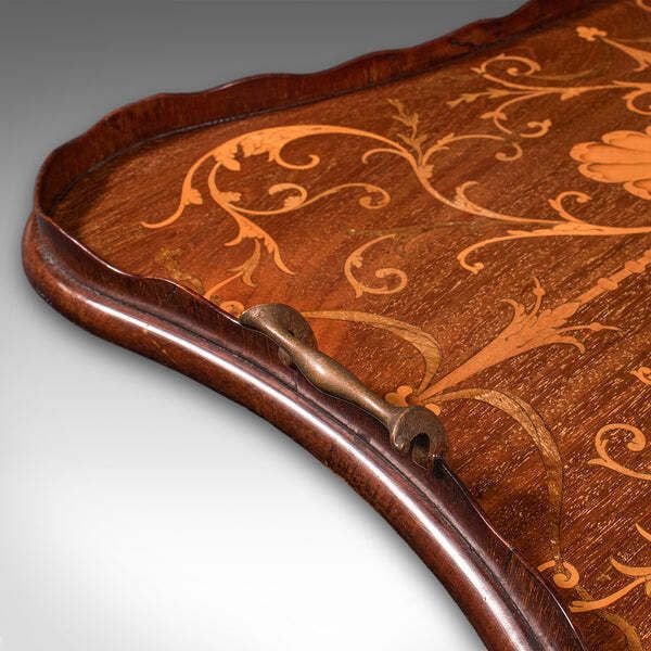 photo furniture Antique Butler's Serving Tray, English, Afternoon Tea Platter, Inlay, Victorian