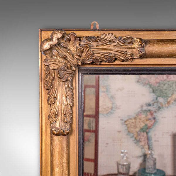 Antique Regency Overmantle Mirror, English, Giltwood, Neoclassical, Circa 1820 photo vinterior