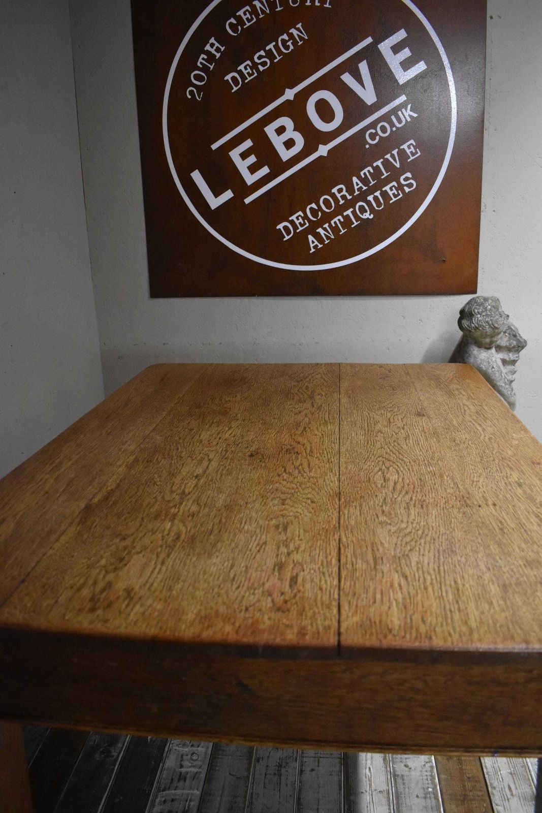 photo vinterior Vintage Oak Bakers Prep Kitchen Scullery Dining Table