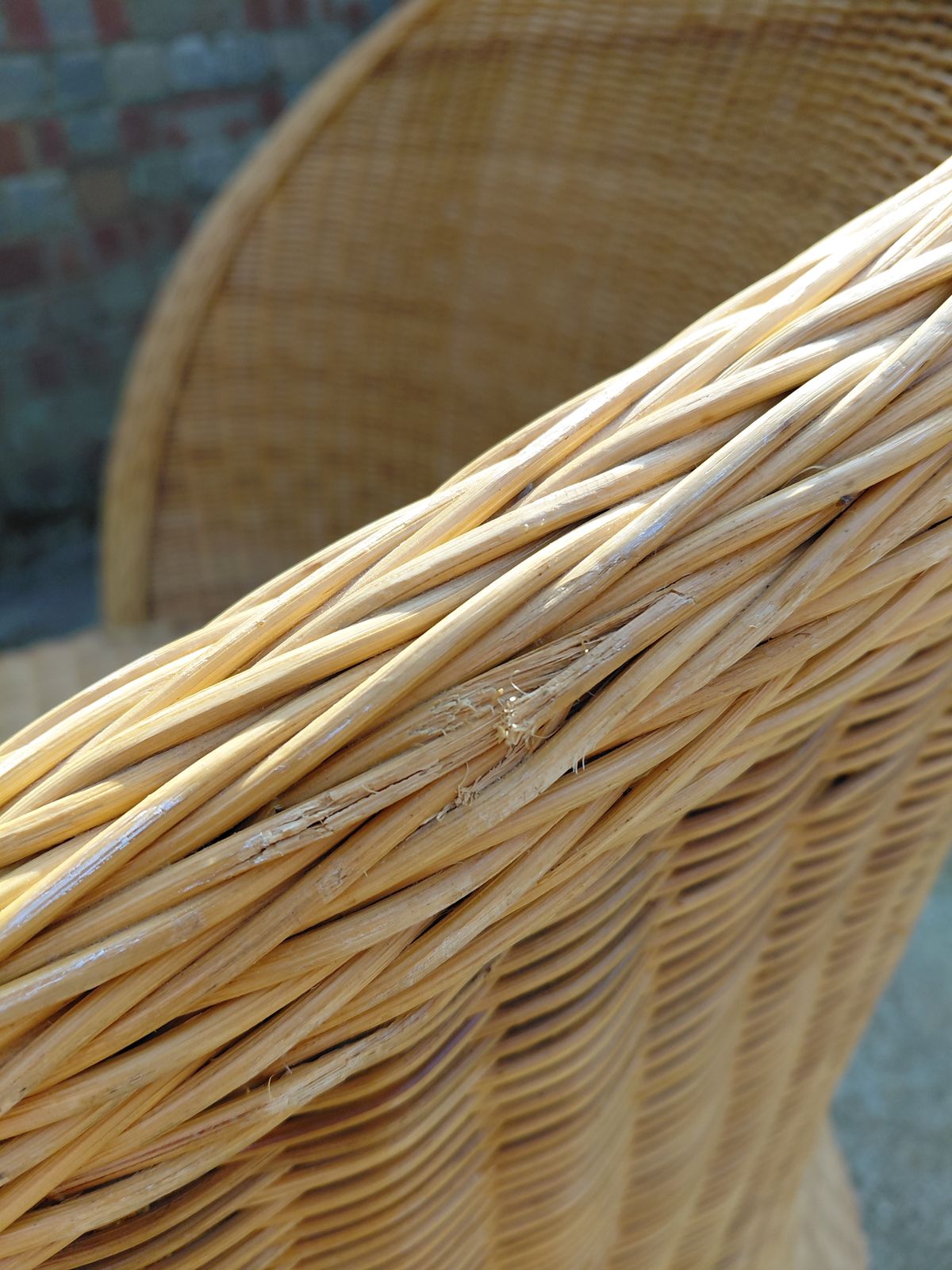photo vintage Vintage Rattan & Bamboo Chaise Longue / Day Bed