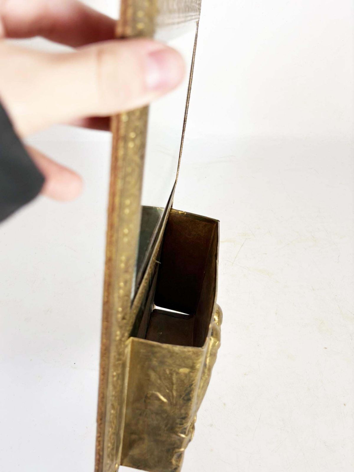 480.0 Letter Holder, Gilded Mirror, France, 1970 photo