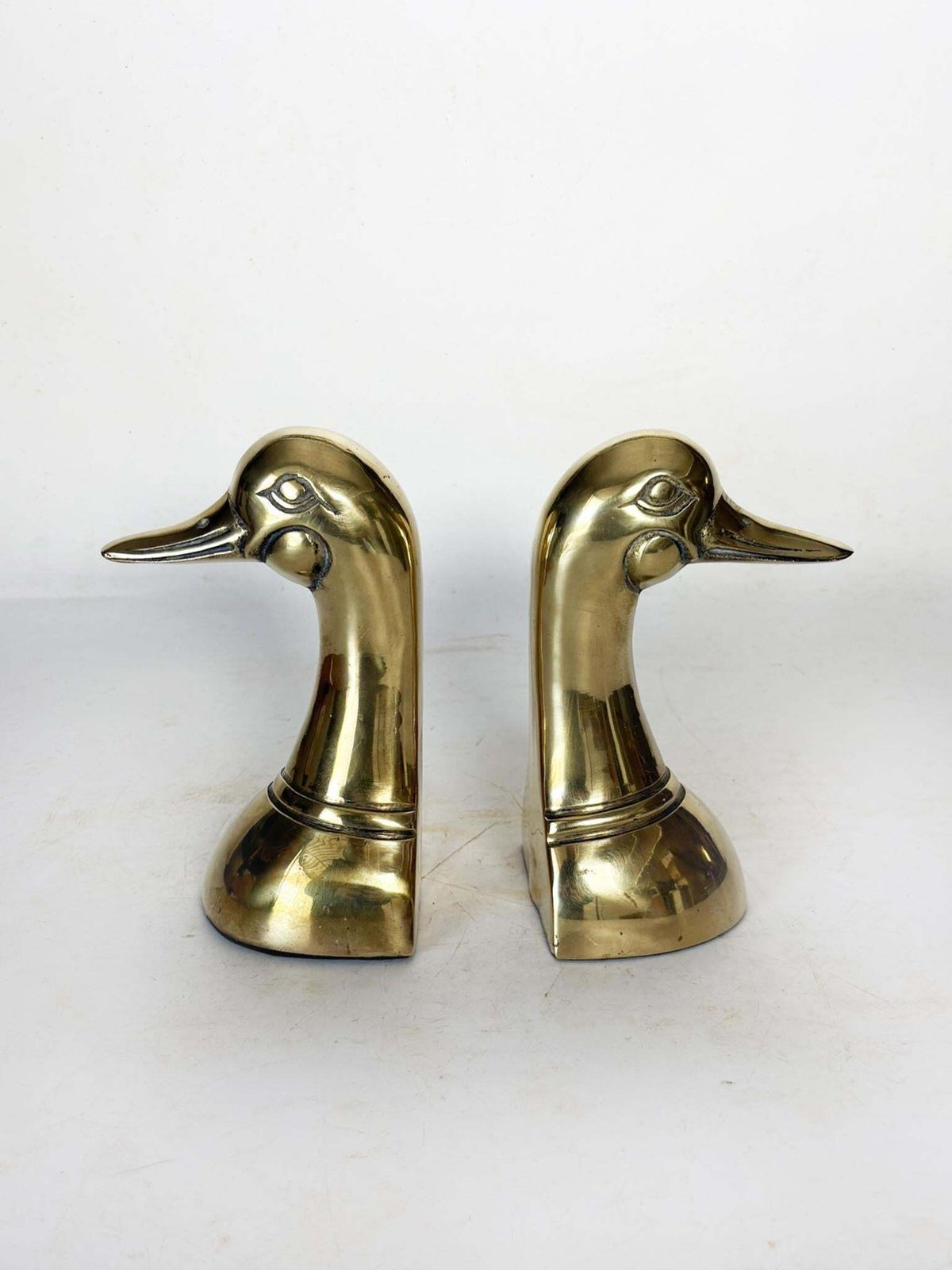 Pair Of Bookends In The Shape Of A Gilded Brass Duck Sculpture, France, 1970 photo furniture