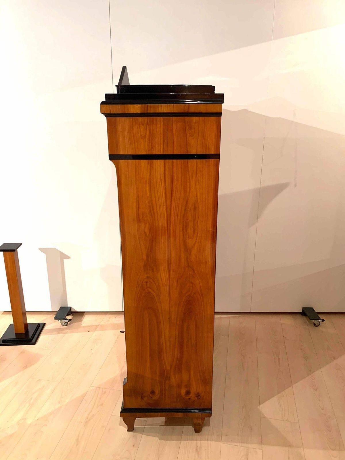 Biedermeier Secretaire, Cherry Veneer, Ebonized, Brass, South Germany Circa 1820 photo vinterior