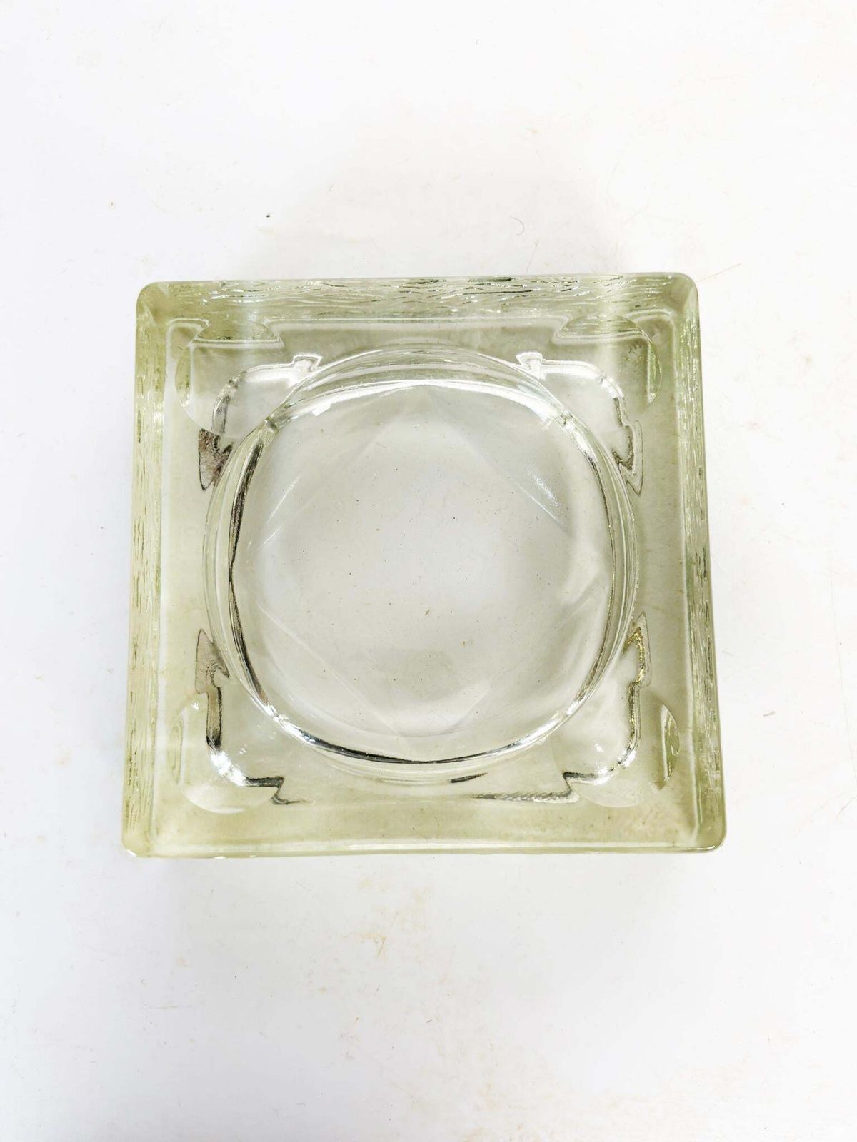 Square Glass Ashtray, Art Deco Style, Saint Gobain Glass, France, 1940 photo Home Decor