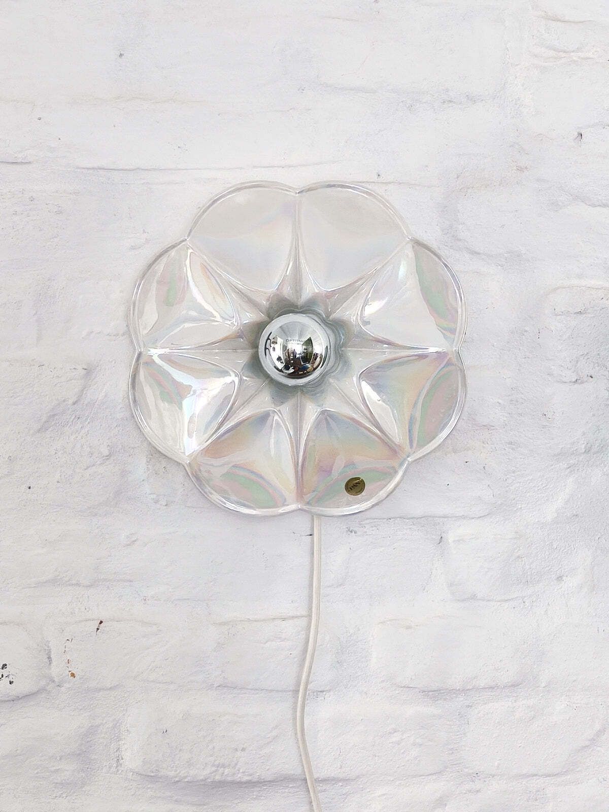 Mid Century Iridescent Porcelain Wall Lamp By Goebel For Pan Germany 1970s photo furniture