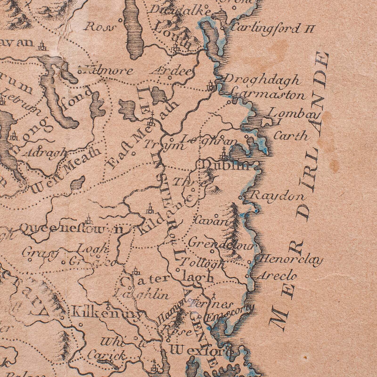 photo furniture Antique Map Of Ireland, French, Framed Cartography, Eire, Georgian, Circa 1780